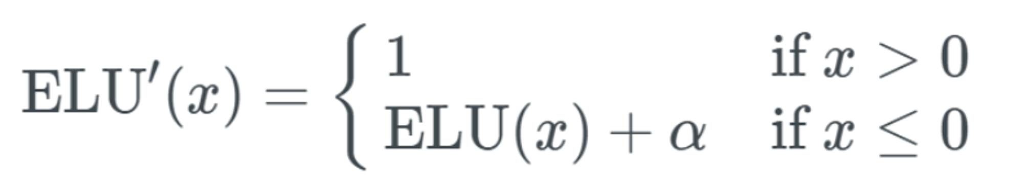 ELU的导数公式