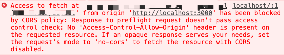 CORS错误