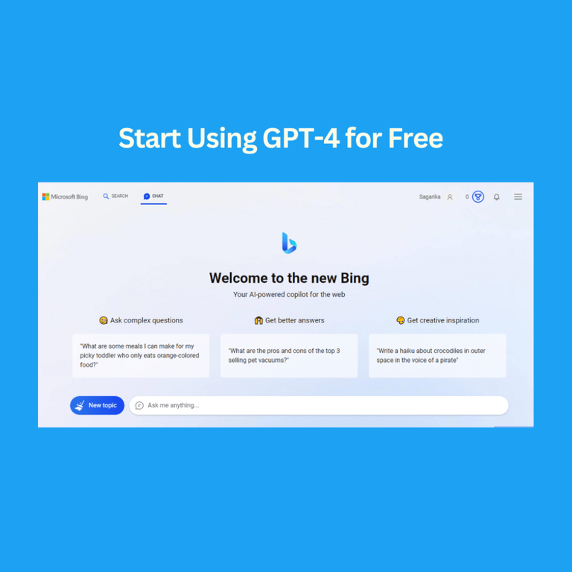 Start using gpt-4 for free