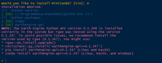 图3:本地python ee api环境