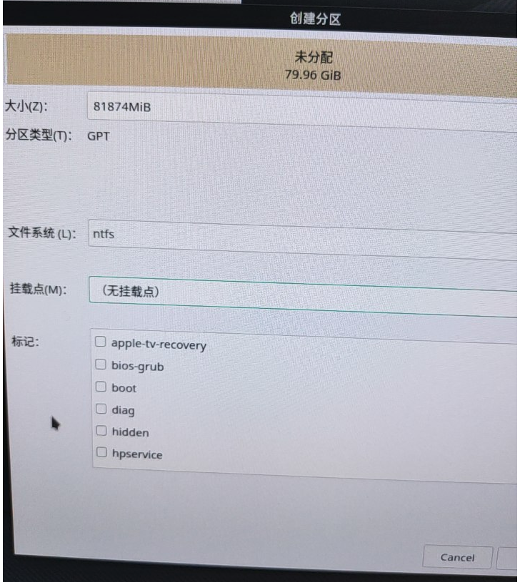 剩下的全格成ntfs,当u盘以及存储文件用