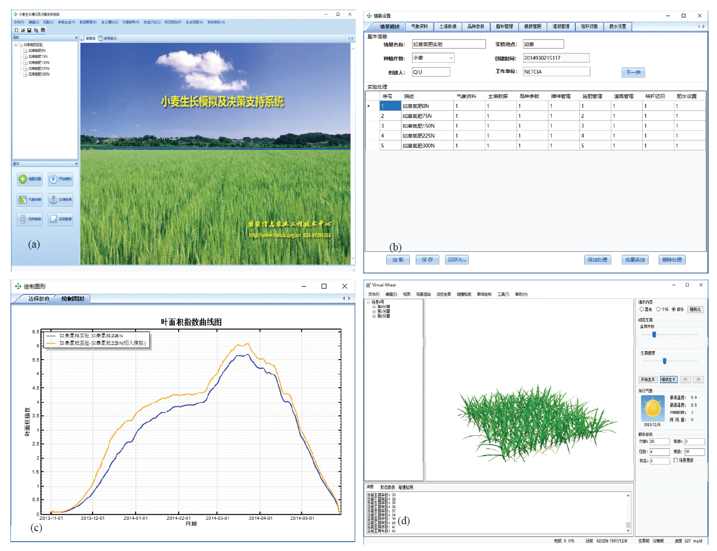 作物生长模拟与决策支持系统界面