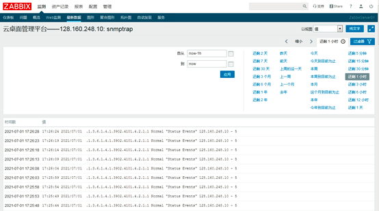 SNMPTRAP最新数据