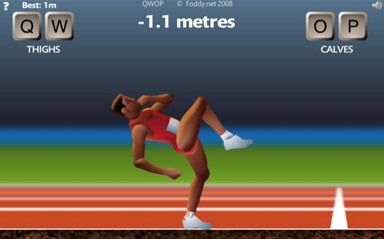 QWOP，一个浏览器游戏的例子