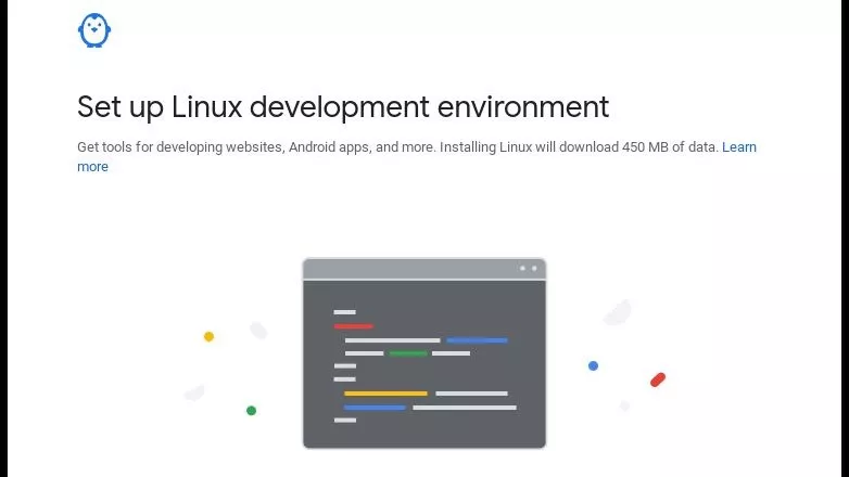 您需要先设置 Linux 开发环境，然后才能开始在 Chromebook 上运行 Linux 应用