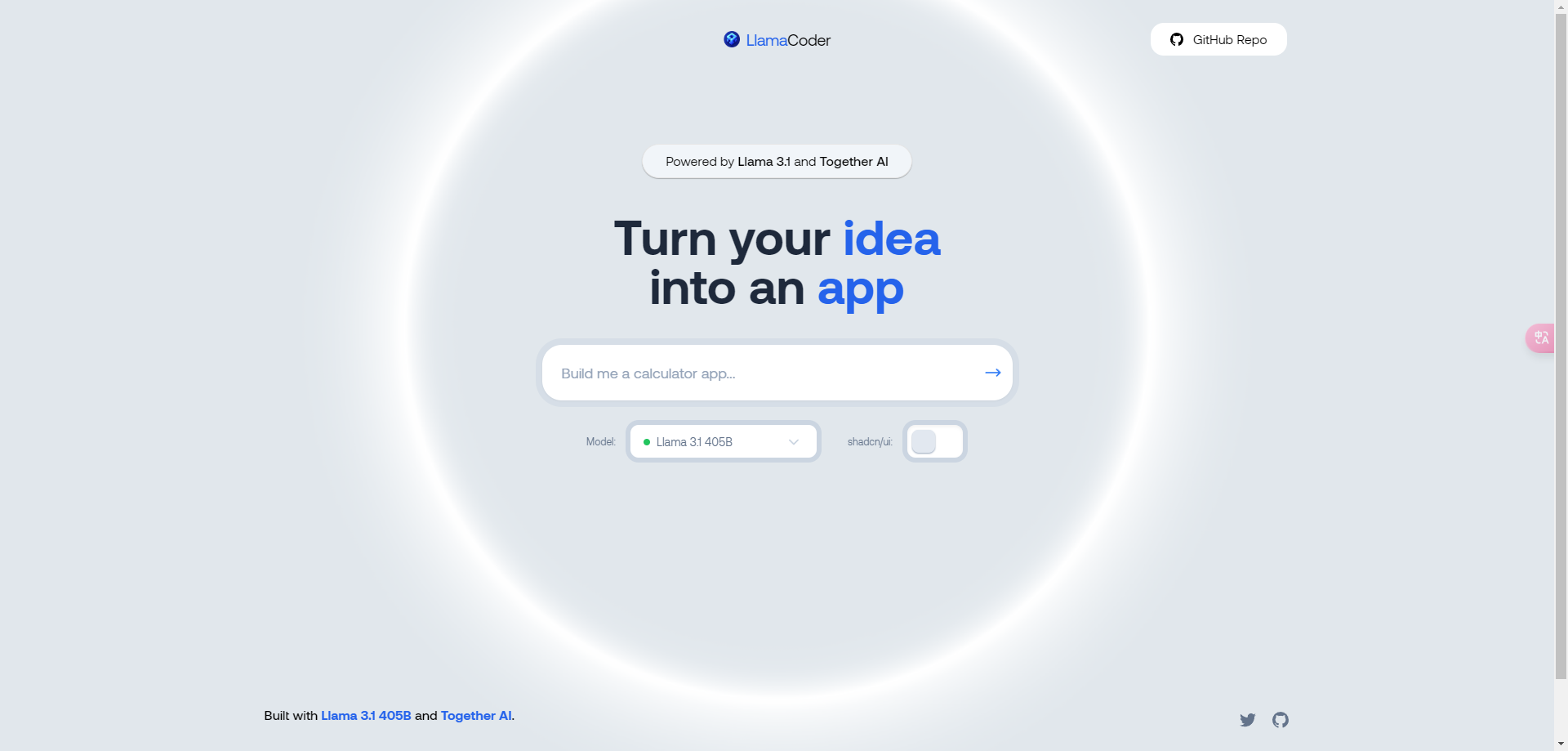 Meta AI与Together AI合作推出基于Llama 3.1 405B的LlamaCoder - mdnice 墨滴