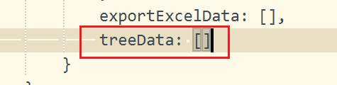 在data()中增加一个 treeData 数组