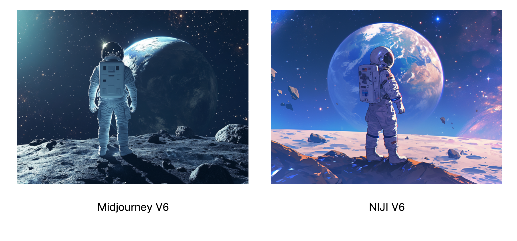 Midjourney V6和NIJI V6的图像生成示例