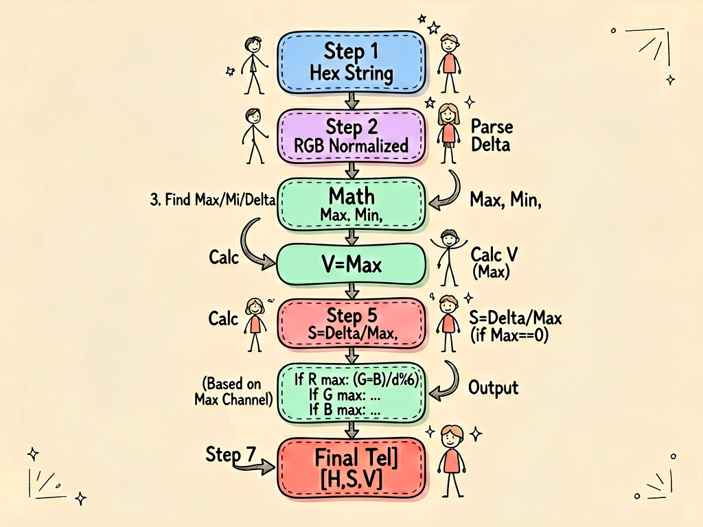 Hand-drawn educational flowchart on warm cream pap