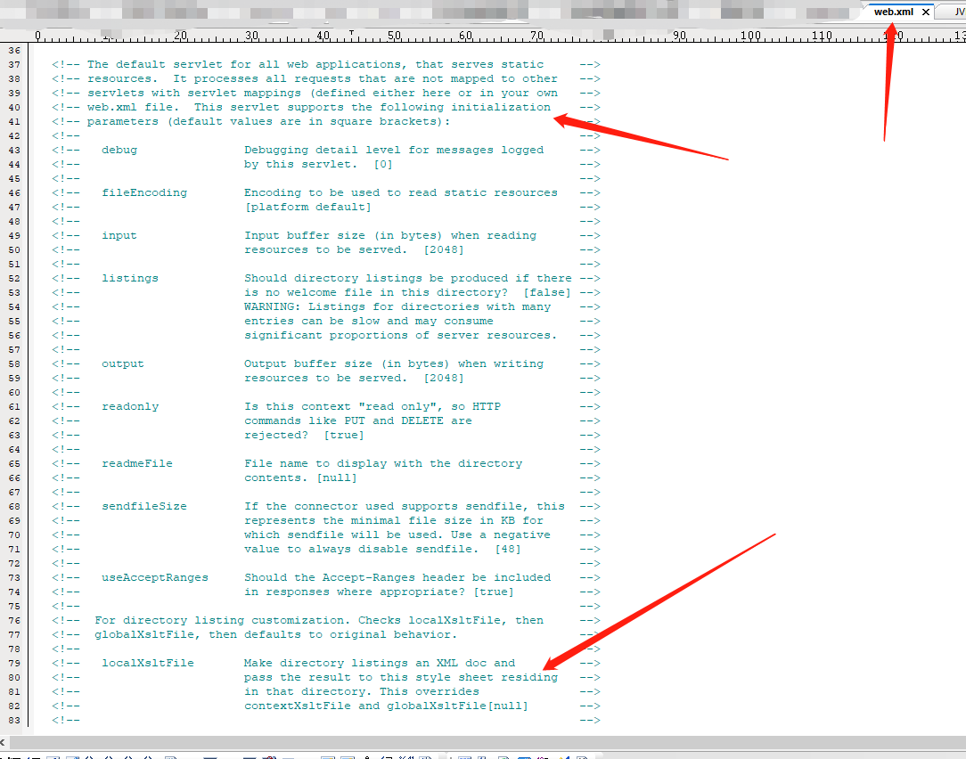 Web.xml文件里面关于DefaultServlet的介绍